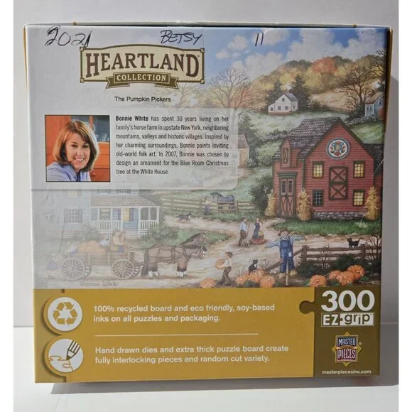 MasterPieces Heartland THE PUMPKIN PICKERS Jigsaw Puzzle 300 ez grip large pcs - Picture 6 of 7